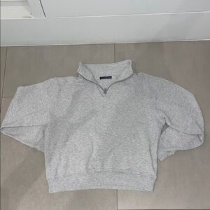 Gray Half-Zip Women’s Sweater